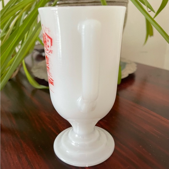 Vintage Milk Glass Texas Coffee Handled Mug - Picture 4 of 8